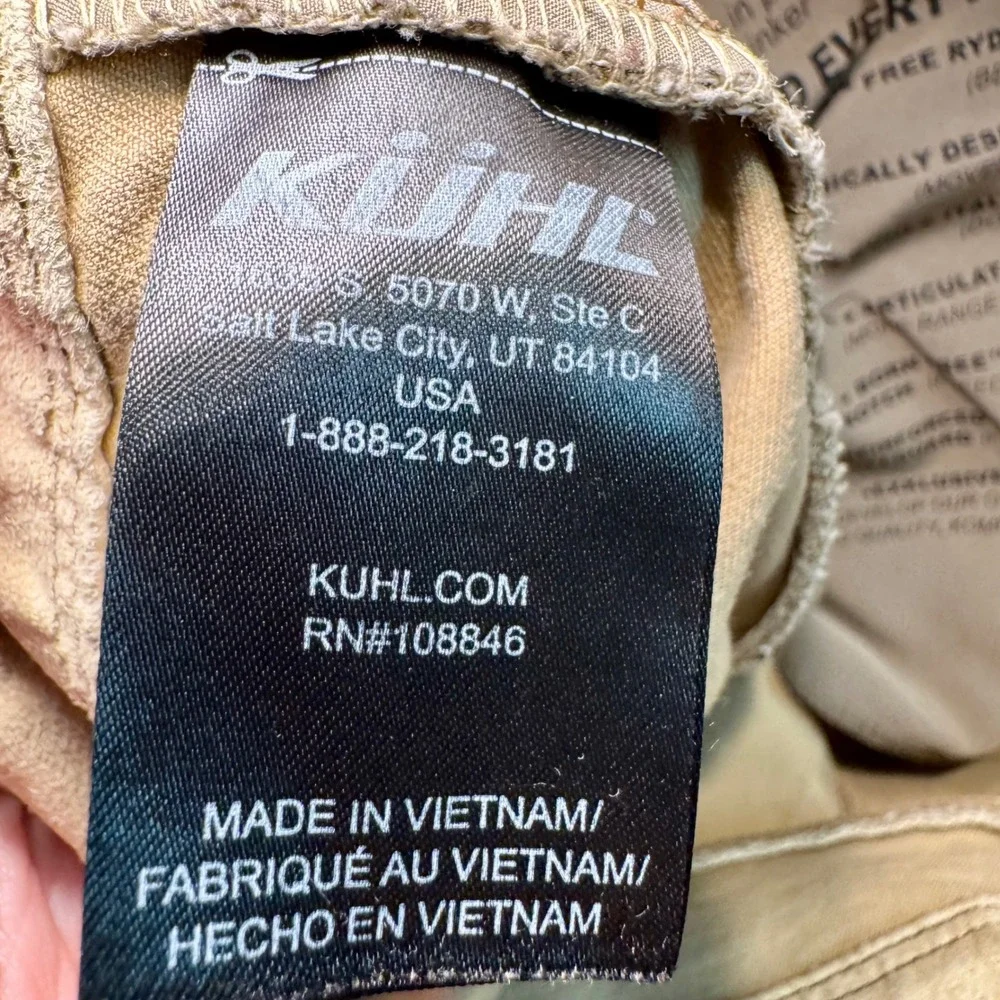 Kuhl Rydr Mens 42x32 Brown Vintage Patina Dye Rugged‎ Workwear Hiking Pants